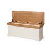 Farmhouse Cream Painted Large Fully Assembled Oak Blanket Box - SUMMER SALE - 6 Farmhouse Cream Painted Large Fully Assembled Oak Blanket Box - SUMMER SALE - 6