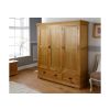 Farmhouse Country Oak Large Triple Oak Wardrobe - £200 OFF SUMMER SALE - 2