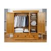 Farmhouse Country Oak Large Triple Oak Wardrobe - £200 OFF SUMMER SALE - 3