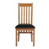 Chelsea Oak Dining Chair Black Leather Pad - 10% OFF SUMMER SALE - 4