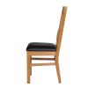 Chelsea Oak Dining Chair Black Leather Pad - 10% OFF SUMMER SALE - 5