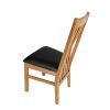 Chelsea Oak Dining Chair Black Leather Pad - 10% OFF SUMMER SALE - 7