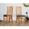 Chelsea Oak Dining Chair Black Leather Pad - 10% OFF SUMMER SALE - 2