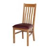 Chelsea Oak Dining Chair Red Leather Pad - £30 OFF FLASH SALE - 3