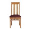Chelsea Oak Dining Chair Red Leather Pad - £30 OFF FLASH SALE - 4