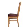 Chelsea Oak Dining Chair Red Leather Pad - £30 OFF FLASH SALE - 5