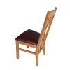 Chelsea Oak Dining Chair Red Leather Pad - £30 OFF FLASH SALE - 6
