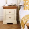 Farmhouse Country Oak Cream Painted Bedside Table - £30 OFF FLASH SALE - 3