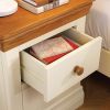 Farmhouse Country Oak Cream Painted Bedside Table - £30 OFF FLASH SALE - 5