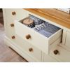 Farmhouse Country Oak Cream Painted 3 Over 4 Chest of Drawers - £140 OFF SUMMER SALE - 4