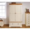 Farmhouse Country Oak Cream Painted Double Wardrobe - £50 OFF FLASH SALE - 7