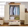 Farmhouse Country Oak Cream Painted Double Wardrobe - £50 OFF FLASH SALE - 4