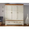 Farmhouse Country Oak Cream Painted Triple Wardrobe - £200 OFF SUMMER SALE - 7