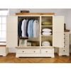 Farmhouse Country Oak Cream Painted Triple Wardrobe - £200 OFF SUMMER SALE - 3