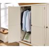 Farmhouse Country Oak Cream Painted Triple Wardrobe - £200 OFF SUMMER SALE - 8
