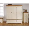 Farmhouse Country Oak Cream Painted Triple Wardrobe - £200 OFF SUMMER SALE - 5