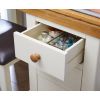 Farmhouse Country Oak Cream Painted Dressing Table Mirror Stool Set - SUMMER SALE - 4
