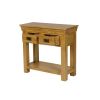 Farmhouse Oak 2 Drawer Console Table - £50 OFF SUMMER SALE - 8