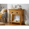 Farmhouse Oak 2 Drawer Console Table - £50 OFF SUMMER SALE - 2