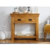Farmhouse Oak 2 Drawer Console Table - £50 OFF SUMMER SALE - 3