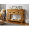 Farmhouse 3 Drawer Large Oak Console Table - £60 OFF SUMMER SALE - 2