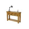Farmhouse 3 Drawer Large Oak Console Table - £60 OFF SUMMER SALE - 8