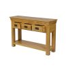 Farmhouse 3 Drawer Large Oak Console Table - £60 OFF SUMMER SALE - 9