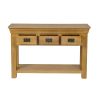 Farmhouse 3 Drawer Large Oak Console Table - £60 OFF SUMMER SALE - 10