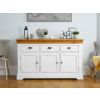 Farmhouse White Painted 140cm Large Assembled Oak Sideboard - 10% OFF SUMMER SALE - 4
