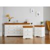 Farmhouse White Painted Oak Chest of Drawers and Pair of Bedside Tables - SUMMER SALE - 2