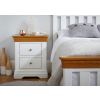 Farmhouse White Painted 2 Drawer Oak Bedside Table - £30 OFF FLASH SALE - 4