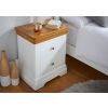 Farmhouse White Painted 2 Drawer Oak Bedside Table - £30 OFF FLASH SALE - 5