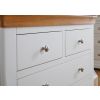 Farmhouse White Painted 2 Over 2 Oak Chest of Drawers - £50 OFF SUMMER SALE - 6