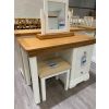 Farmhouse White Painted Oak Single Dressing Table / Home Office Desk - 10% OFF SUMMER SALE - 12
