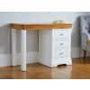 Farmhouse White Painted Oak Single Dressing Table / Home Office Desk - 10% OFF SUMMER SALE - 3