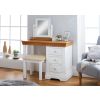 Farmhouse White Painted Oak Single Dressing Table / Home Office Desk - 10% OFF SUMMER SALE - 2