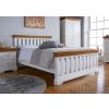 Farmhouse White Painted Slatted 4ft 6 Inches Oak Double Bed - SUMMER SALE - 2