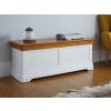 Farmhouse White Painted Large Oak Blanket Storage Box - 10% OFF SUMMER SALE - 7