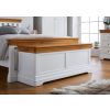Farmhouse White Painted Large Oak Blanket Storage Box - 10% OFF SUMMER SALE - 3