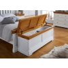 Farmhouse White Painted Large Oak Blanket Storage Box - 10% OFF SUMMER SALE - 4
