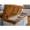 Farmhouse White Painted Large Oak Blanket Storage Box - 10% OFF SUMMER SALE - 6