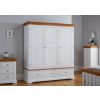 Farmhouse White Painted 3 Door Triple Wardrobe with Drawers - £200 OFF SUMMER SALE - 10