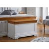 Farmhouse White Painted Oak Blanket Box - 10% OFF SUMMER SALE - 4