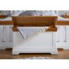 Farmhouse White Painted Oak Blanket Box - 10% OFF SUMMER SALE - 11