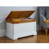 Farmhouse White Painted Oak Blanket Box - 10% OFF SUMMER SALE - 2