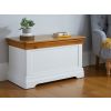Farmhouse White Painted Oak Blanket Box - 10% OFF SUMMER SALE - 6