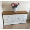 Farmhouse White Painted 3 Over 4 Oak Assembled Chest of Drawers - £140 OFF SUMMER SALE - 3