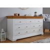 Farmhouse White Painted 3 Over 4 Oak Assembled Chest of Drawers - £140 OFF SUMMER SALE - 5