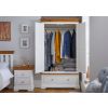Farmhouse White Painted 2 Door Double Wardrobe with Drawer - £50 OFF FLASH SALE - 3