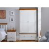 Farmhouse White Painted 2 Door Double Wardrobe with Drawer - £50 OFF FLASH SALE - 8